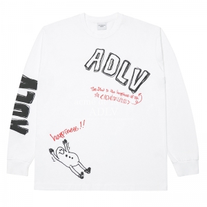 HAPPINESS LONG SLEEVE T-SHIRTS WHITE