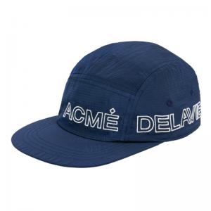 OUTLINE EMBROIDERY NYLON CAMP CAP NAVY